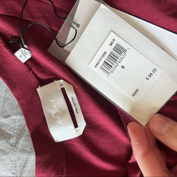 NWT 7 for all mankind Merlot twist tee - Picture 5 of 5